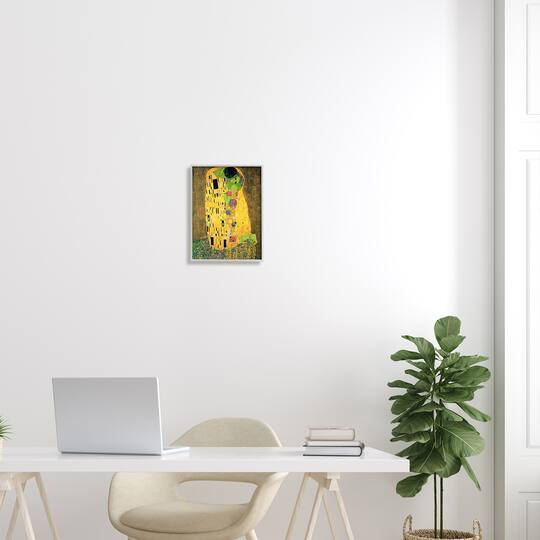 Stupell Industries Funny Classic Klimt Aliens Framed Giclee Art